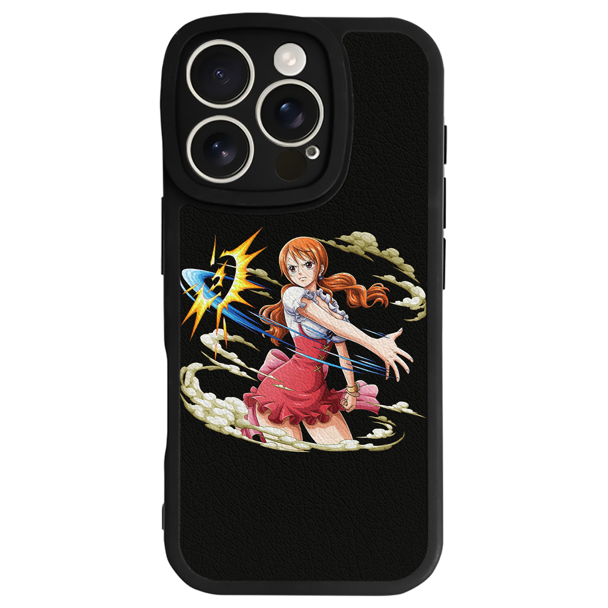（画像用） ワンピース ナミ ONE PIECE Nami 【iPhone 16シリーズ対応】シリコンスマホケース（レザー調） 材質：シリコン